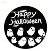 Decorações de Casa Transfronteiriças Halloween Artesanato em Madeira Disco Fantasma Decorativo Luminoso Pingente de Placa de Porta