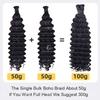 Extensiones de Cabello Trenzado, Rizos Profundos Ondulados, Extensiones de Cabello Real, Modelos Más Vendidos Transfronterizos de Amazon Cabello a Granel
