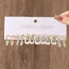 Conjunto de Brincos de Metal Torcido Mais Vendido Transfronteiriço Combinação Criativa Retro Simples Brincos Geométricos Joias para Orelha 6 Pares
