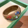 Pulsera Geométrica de Acrílico de Resina Brazalete Estilo Vintage Retro para Mujer Nicho Sentido de Diseño Único Joyería para la Mano