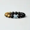 Pulsera de Obsidiana Sándalo Verde Fenghe Pulsera de Cristal de los Cinco Elementos Agua Madera Joyería para Hombres y Mujeres Regalos