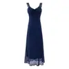 Venta al por mayor Europea y Americana 2026 Verano Nuevo Estilo Vestido Estampado con Volantes Espalda Descubierta Sexy Largo P4-A137 Poliéster
