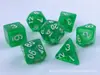 Nuevo Mesa de Dados Acrílicos RPG de Mesa DND y COC Dados Poliedros Serie Transparente de Colores Juego de 7 Piezas