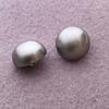 Hebilla de metal alta y brillante cosida a mano, hebilla de aleación con forma de hongo brillante, botón para traje, ropa exterior de mujer, botón para ropa exterior