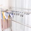 Clip para pantalón de adulto de acero inoxidable, estante para pantalones de tienda de ropa, clip para calcetines para secar ropa, clip retráctil para ropa, clip para ropa interior