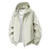 Chaqueta softshell con capucha para primavera y otoño, cortavientos, impermeable y transpirable, adecuada para hombres y mujeres, ropa casual para exteriores y montañismo