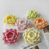 Molde de Silicone de Flor Tridimensional Flor de Lótus Vela de Aromaterapia Gesso Resina Sabão Artesanal Fondant Forma de Bolo