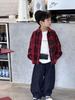 Camisas de Manga Larga para Niños, Camisas de Cuadros para Niños, Estilos de Primavera y Otoño, Nuevo Estilo 2025, Chaquetas Casuales Elegantes de Otoño para Niños Medianos y Grandes