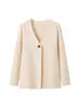 AliExpress Transfronterizo en stock Otoño Moda Estilo Europeo y Americano Mujeres Ligeramente Maduras Estilo Tejido Chaqueta Cardigan con Cuello en V Chaqueta