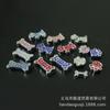 Accesorios de Garra de Gato Hueso de Perro Coloridos de 8 mm Pulsera Personalizada DIY Accesorios para Collar de Mascota Joyería de Aleación con Pedrería
