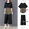 Traje coreano de dos piezas con bloques de color para mujer Tallas XL~6XL Dongdaemun 2026 Transfronterizo Amazon Aliexpress Nuevo Conjunto de Dos Piezas de Moda