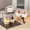 Caja de embalaje para cupcakes, individual, dos tazas, plato para pastel, tarta, postre, mousse, transparente, gruesa, caja para repostería