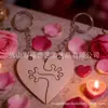 Set de Llaveros de Rompecabezas de Madera con Forma de Corazón para Pareja Regalo Romántico para el Día de San Valentín Colgante Creativo para Pareja