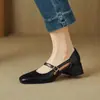 Nuevas Sandalias Británicas Dedo Retro Sandalias Romanas Zapatos de Tacón Medio Grueso Talla 31-43 Deseo Zapatos de Comercio Exterior