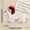 Parche Bordado Original Duo Cool Bordado Accesorios para Prendas Diy Accesorios para Cuenta de Mano Parche Dibujo Animado Perro Salchicha Parche de Tela
