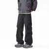 Novas calças cargo de trabalho estilo americano resistentes a rugas, marca de moda high street, calças casuais de corte reto soltas para primavera e outono, bege