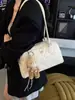 Bolsa Transversal Diamante de Alto Nível para Mulheres, Bolsa de Mão Simples e Fashion, Bolsa Tote de Grande Capacidade para Deslocamento, Bolsa Travesseiro