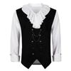 Comercio Exterior Literatura y Arte Europeo y Americano para Hombre Medieval Steampunk Camisa de Vampiro cosplay Ropa para Actuación Escénica