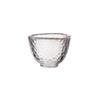 Cuenco de vidrio martillado de estilo japonés, grueso, resistente al calor, grande, anti-escaldaduras, taza de té de vidrio con borde dorado, juego de té