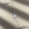 Colar Pingente Chave Íris Retro Tendência para Mulheres Personalidade de Nicho Estilo Ins Corrente para Clavícula Novo Acessório