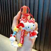 Llavero de Gato de Goma Suave Electrochapado Colgante para Bolso Llavero de Coche de Dibujos Animados Máquina de Garra Estudiante Regalo Pequeño Mayoreo