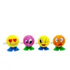 Novidade Divertido Mola de corda Mola de corda Bola que pula Basquete Futebol Bola de olho grande Truque Halloween Presente Brinquedo