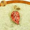 Acessórios de joias DIY Decíduos Série Flores Folhas Pendente Único para Pendurar Corda de Mão com Óleo Transparente de 4 Cores Pendente de Corda de Cabeça Pequena