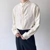 Camisa de Estilo Nacional Chino Nuevo para Hombre 2023 Nuevo Estilo de Otoño Cuello Vertical Hebilla Top Bordado Nuevo Estilo Guapo Manga Larga