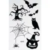 Pegatinas de Tatuaje de Halloween Transfronterizas, Calabaza Aterradora, Araña, Cara de Murciélago, Pegatinas Temporales Impermeables para Maquillaje de Fiesta, Venta al por Mayor