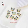 Borboleta Esmaltada Cloisonné Nuvem Azul Queimado Contas Acessórios para Joias Pulseira Colar DIY Contas Soltas Venda por Atacado