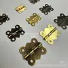 6 minutos 1 pulgada 1.2 pulgadas bisagra Bisagra de mariposa antigua caja de madera 90 grados exterior Jaula de pájaros bisagra pequeña