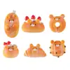 Imanes de Nevera de Osito de Pan 3D Juguetes de Comida de Resina Pegatinas Magnéticas de Donut Croissant Pegatinas Decorativas de Nevera de Dibujos Animados