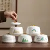 Nuevo Cenicero de Porcelana Blanca de Jade Grasa de Oveja Hogar Sala de Estar Oficina Cenicero de Personalidad Creativa Cenicero Anti-Ceniza Voladora