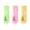 Luvas de Lavar Louça para Mulheres, Limpeza Doméstica da Cozinha, Espessadas e Forradas com Lã, Duráveis, Luvas de Borracha Impermeáveis para Lavar Louça e Roupas
