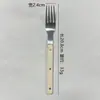 Juego de Cinco Piezas de Cuchillo, Tenedor y Cuchara para Bistec de Acero Inoxidable Estilo Ins con Mango de PC Remachado, Vajilla Estilo Occidental, Tenedor y Cuchara de Postre, Personalización de Fábrica