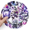 50 Pegatinas Mágicas de Bruja Láser Holográficas, Estilo Ins Genial Morado Oscuro Horror Pegatinas para Coche Cuaderno