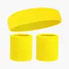 Set de muñequera y diadema deportiva transfronteriza, transpirable y absorbente de sudor, unisex, para deportes, fitness, baloncesto, voleibol y protección de muñeca anti-esguince