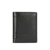 Cartera europea y americana transfronteriza de cuero genuino, estilo corto, piel de vaca de capa superior, cartera clásica para hombre, monedero y tarjetero de gran capacidad