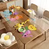 Alfombrilla de Mesa Transparente Dopamina Vidrio Suave de PVC Impermeable a Prueba de Aceite Resistente al Calor Lavable Mantel Dibujos Animados Mesa de Café Mesa de Comedor Alfombrilla
