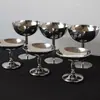 Estante para Cubiertos Plateado y Negro, Soporte de Exhibición para Postres, Mesa de Postres, Soporte de Exhibición Texturizado Estilo Dinero Antiguo de Metal, Plato para Frutas