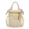 Bolso Cubo Retro Yuezi, Bolso Cruzado de Lujo Ligero y Sencillo, Bolso de Hombro a la Moda, Bolso de Mano Versátil de Gran Capacidad para Mujer