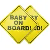Pegatina de perspectiva de un solo lado para el cristal trasero del coche con la palabra BABY ON BOARD. La pegatina de un solo lado para el coche no afecta a la línea de visión.