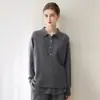Suéter Feminino 100% Caxemira Pura Outono Novo Estilo Consinee Gola V Simples Cor Sólida Solto Casual Tricô
