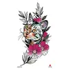 Adesivos de Tatuagem Florais Pequenos para Braço Inteiro e Costas, Geisha Borboleta Flor de Rosa Coloridos Criativos Peculiares Frescos Adesivos de Tatuagem
