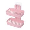 Jabonera Jabonera Soporte para Jabón Soporte para Jabón Doble Capa Ventosa Montado en la Pared Sin Perforaciones Drenaje Jabonera Estante para Jabón