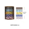 Fita Washi Journal Estilo Cruzamento e Série Studio, Borda Decorativa Básica de Alto Valor para Journal e Fita Cênica