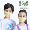 Mascarilla Infantil de Algodón Puro con Dibujos Animados Lindos, Mascarilla Protectora Cálida a Prueba de Viento para Otoño e Invierno para Protección al Aire Libre con Válvula