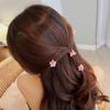 Pinza para el Cabello Pequeña de Perla y Flor Pinza Tejida Flequillo Roto Pinza Lateral Pequeña y Exquisita Accesorios para el Cabello de Mujer Pedrería
