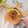 Cartoon Bonito Chapéu Kabibala Bolsa de Moedas de Pelúcia Capivara Pequena Mochila Armazenamento Pingente Bolsa Fone de Ouvido Bolsa Presente