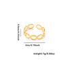 Anillo de Acero de Titanio Transfronterizo, Anillo Abierto Versátil de Gama Alta de Nicho Que No Se Desvanece, Elegante Anillo de Acero Inoxidable Dorado Estilo Coreano